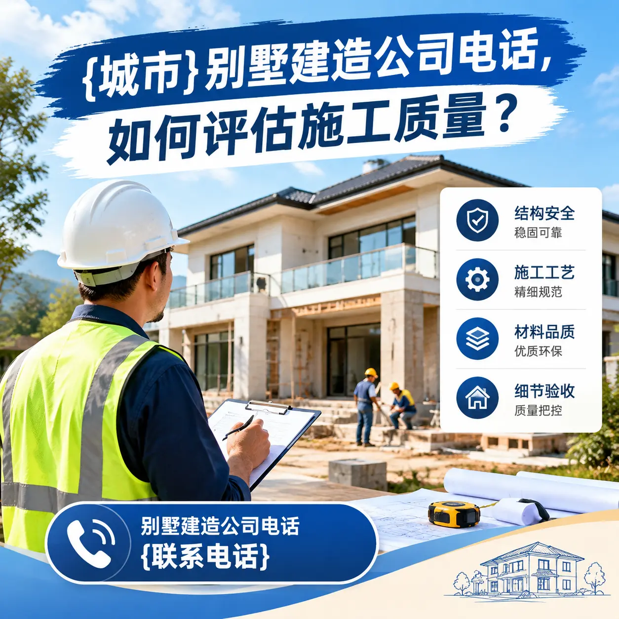 毕节别墅建造公司电话，如何评估施工质量？