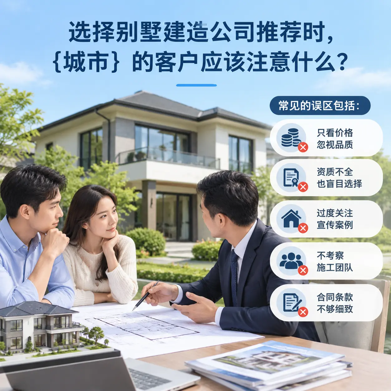 选择别墅建造公司推荐时，毕节 的客户应该注意什么？